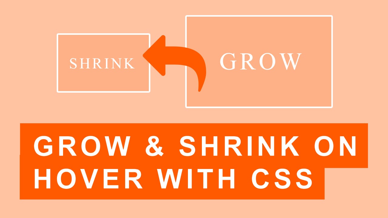 CSS Hover Effects Grow and Shrink | Quick Tutorial