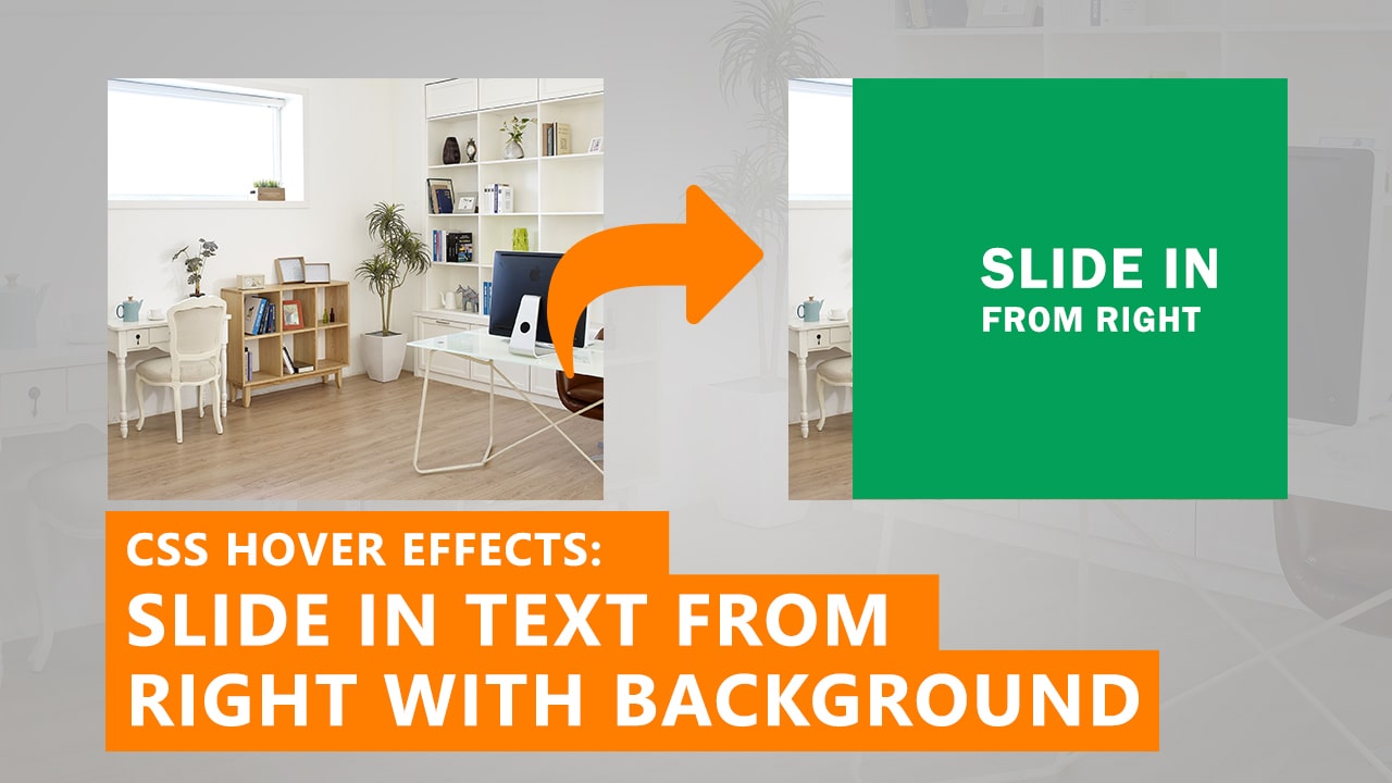 CSS Image Hover Effects: Slide in Text from the Right with Background | Quick Tutorial