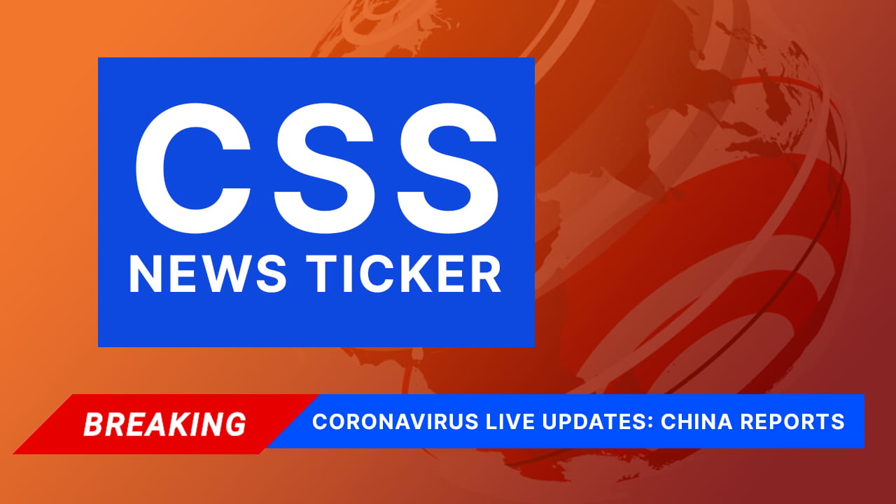 How to Create a Horizontal News Ticker with CSS Only (Scrolling Texts | CODE)